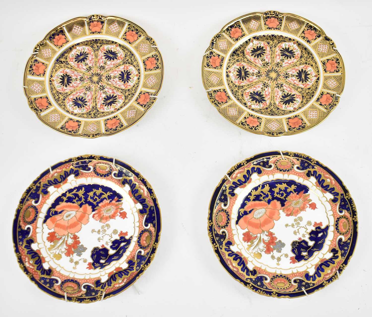 Lot 498 - ROYAL CROWN DERBY; a pair of Imari pattern...