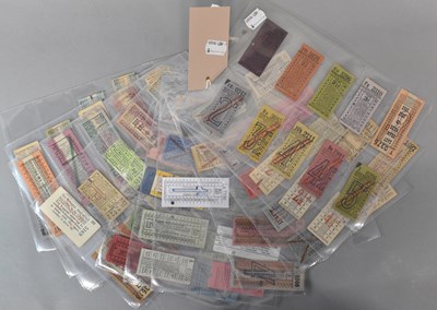 Lot 136 - TRAM AND BUS TICKETS; ninety-nine assorted...