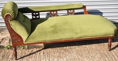 Lot 42 - An early 20th century mahogany chaise longue...