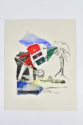 Lot 23 - HARRY OUSEY (1915-1985); collage, untitled,...