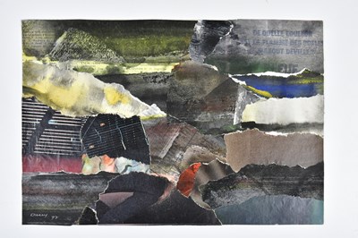 Lot 28 - HARRY OUSEY (1915-1985); collage, 'Summits and...