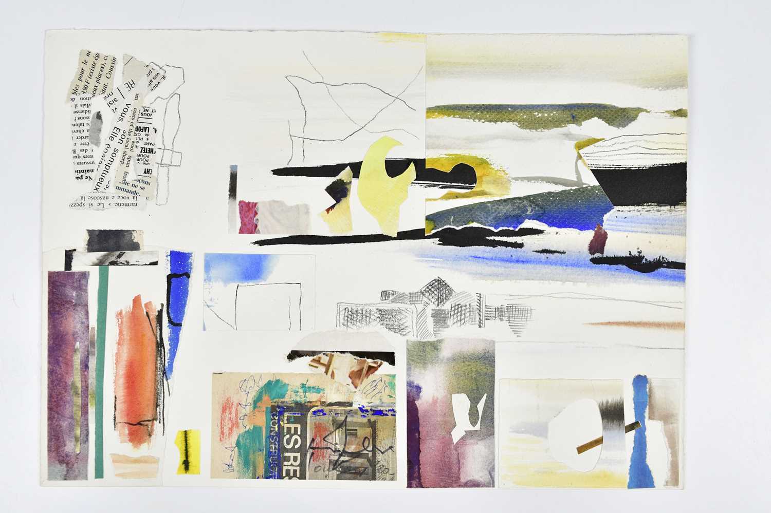 Lot 12 - HARRY OUSEY (1915-1985); collage, 'La...