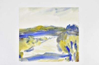 Lot 374 - HARRY OUSEY (1915-1985); watercolour, 'Paysage...