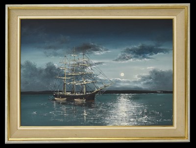 Lot 1079 - NIGEL HALLARD; a large oil on canvas board,...