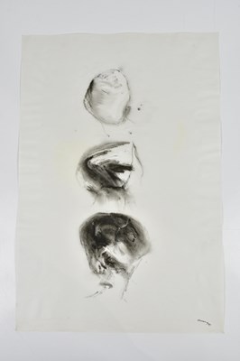 Lot 332 - HARRY OUSEY (1915-1985); watercolour, 'Heads',...