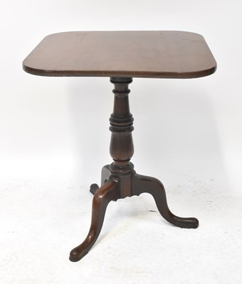 Lot 34 - A George III mahogany square top tilt-top...