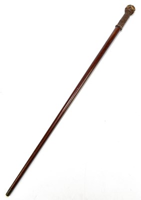 Lot 376 - A late 19th century tapering walking cane with...