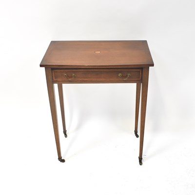 Lot 31 - An Edwardian mahogany inlaid side table with...