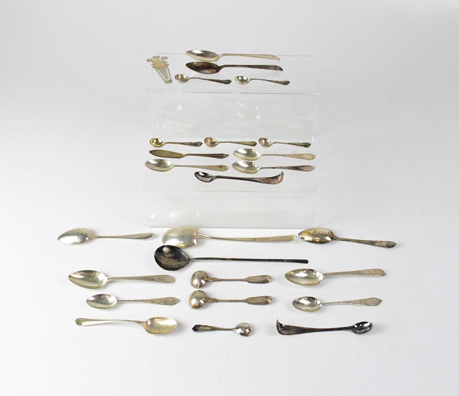 Lot 719 - Various hallmarked silver spoons, to include a...
