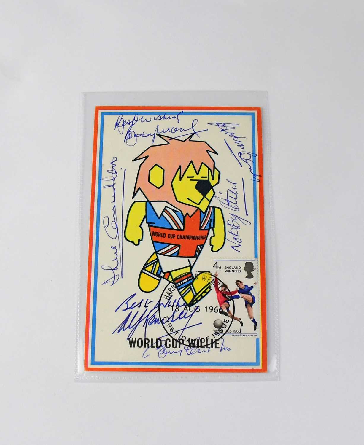 Lot 403 - WORLD CUP 1966; a World Cup Willie postcard...