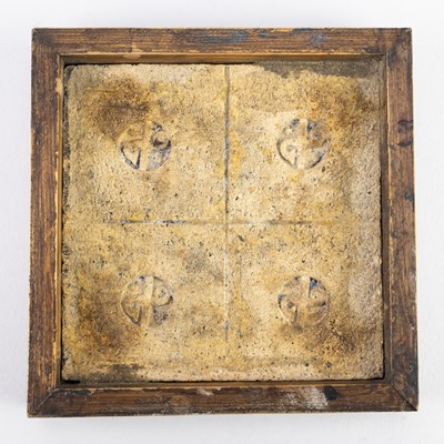 Lot 572 - Leach Pottery; a square stoneware tile...