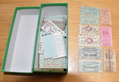 Lot 164 - RAILWAY TICKETS; approximately one hundred...