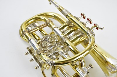 Lot 1302 - J.W. MOORE; a brass cornet, 32cm, lacking...