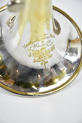 Lot 1302 - J.W. MOORE; a brass cornet, 32cm, lacking...