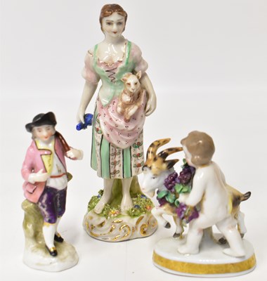 Lot 560 - Three early 19th century porcelain figures...