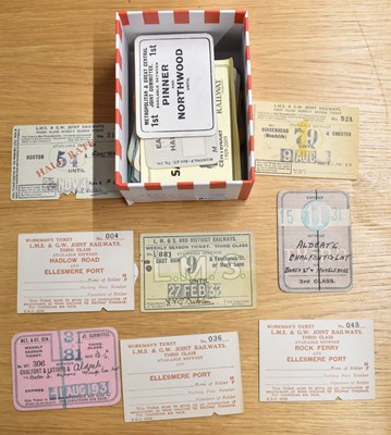 Lot 109 - RAILWAY TICKETS; approximately one hundred and...