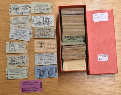 Lot 110 - RAILWAY TICKETS; approximately one hundred and...