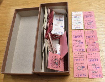 Lot 163 - RAILWAY TICKETS; approximately eighty-six...