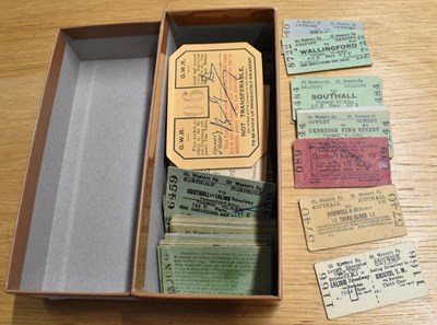 Lot 217 - RAILWAY TICKETS; approximately fifty-three...