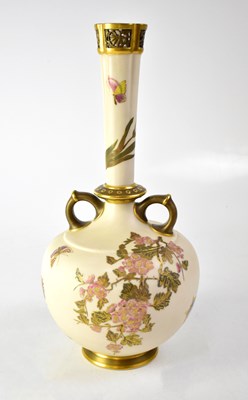 Lot 392 - ROYAL WORCESTER; a blush ivory twin-handled...