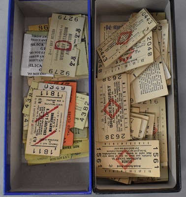 Lot 160 - RAILWAY TICKETS; approximately fifty-five...