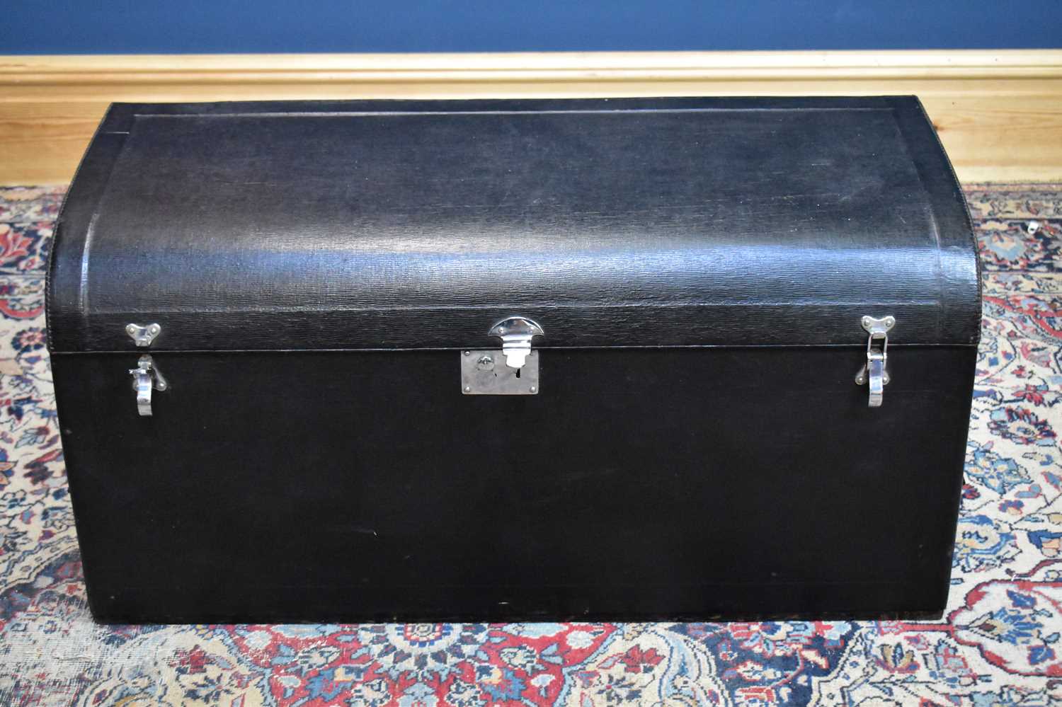 Lot 1354 - BREXTON; a large 1930's car trunk, 90 x 46 x...