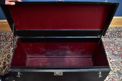 Lot 1354 - BREXTON; a large 1930's car trunk, 90 x 46 x...