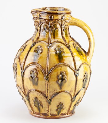 Lot 153 - DOUG FITCH (born 1964); a slipware bellied jug...