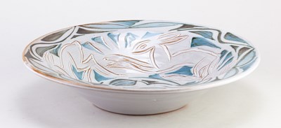 Lot 30 - ANDREW HAZELDEN; a tin glazed earthenware bowl...