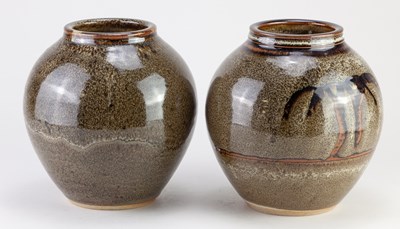 Lot 226 - HUGH MACTAVISH for Argyll Pottery; a pair of...