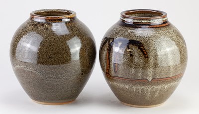 Lot 226 - HUGH MACTAVISH for Argyll Pottery; a pair of...