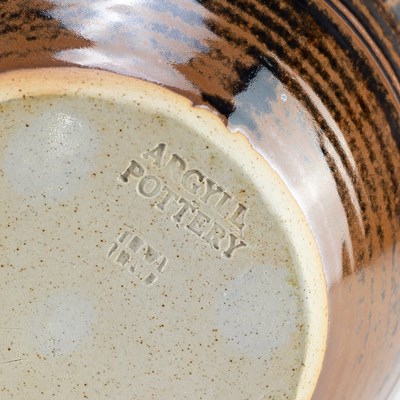 Lot 225 - HUGH MACTAVISH for Argyll Pottery; a lugged...