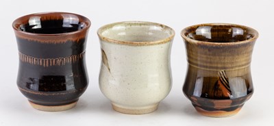 Lot 228 - HUGH MACTAVISH for Argyll Pottery; a trio of...