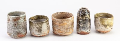 Lot 401 - NIGEL CUNNINGHAM: a group of stoneware yunomi...