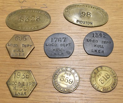 Lot 241 - LNER; eight assorted tokens/tallies.