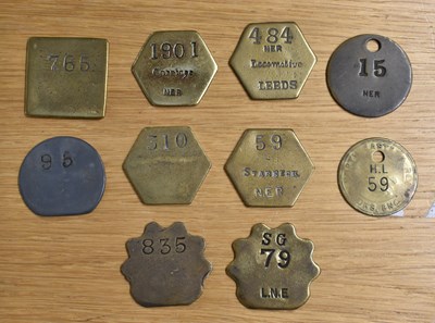 Lot 232 - NER; ten assorted tokens/tallies.