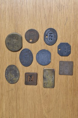 Lot 238 - BR; ten assorted tokens/tallies.