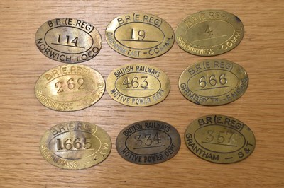 Lot 239 - BR; nine assorted tokens/tallies.