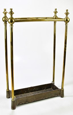 Lot 405 - A Victorian style brass framed five division...