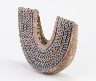 Lot 13 - ALAN WALLWORK (1931-2019); a narrow stoneware...