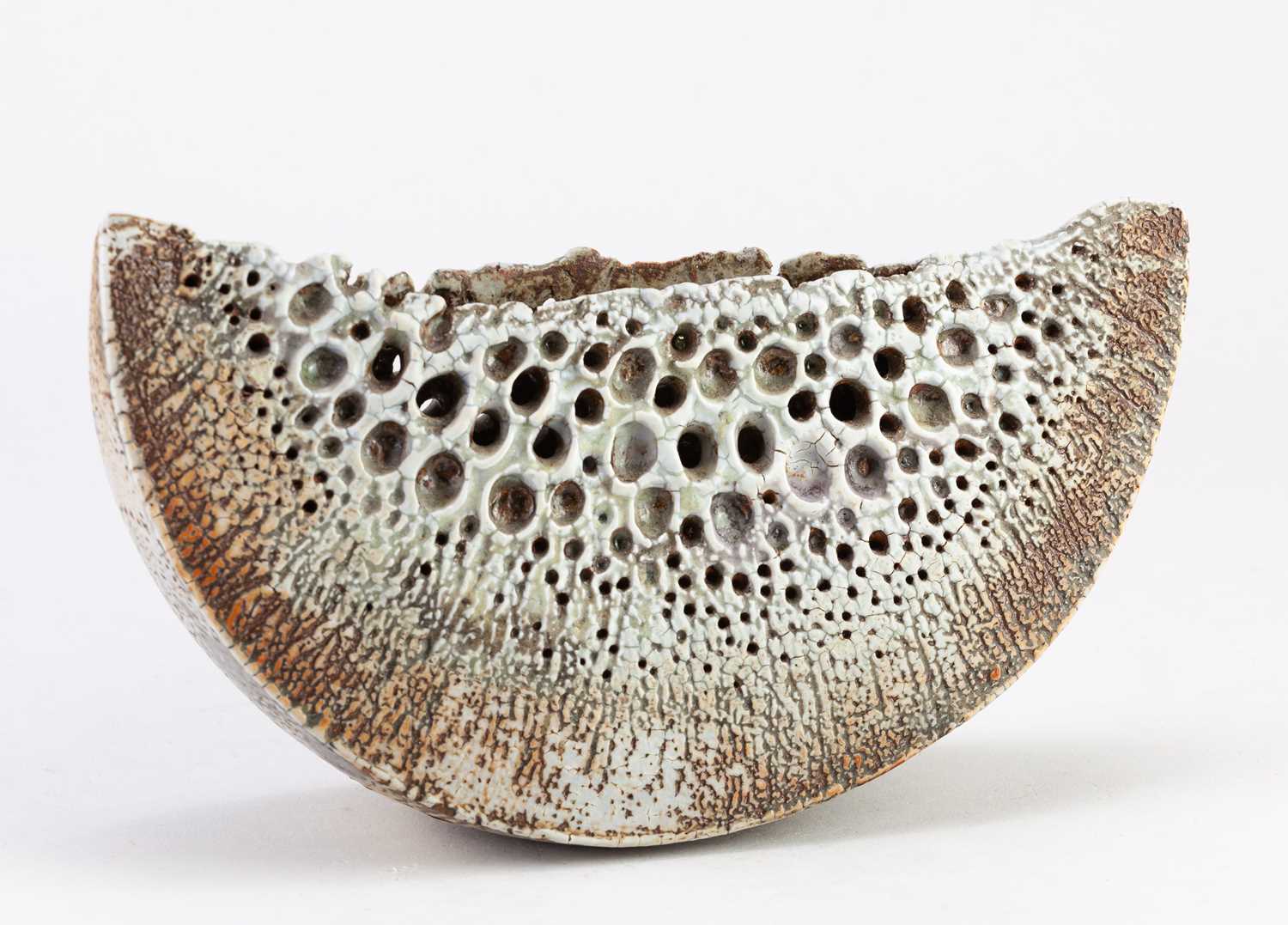 Lot 14 - ALAN WALLWORK (1931-2019); a narrow stoneware...