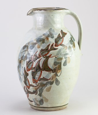 Lot 115 - COLIN KELLAM (born 1942); a tall stoneware jug...