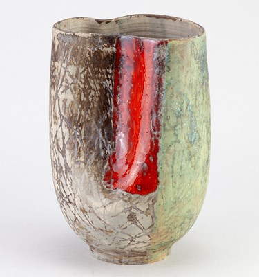 Lot 567 - TONY LAVERICK (born 1961); a stoneware vase...