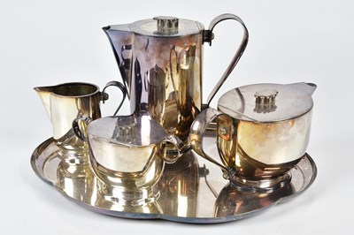 Lot 420 - WELLNER; a silver plated five piece tea...