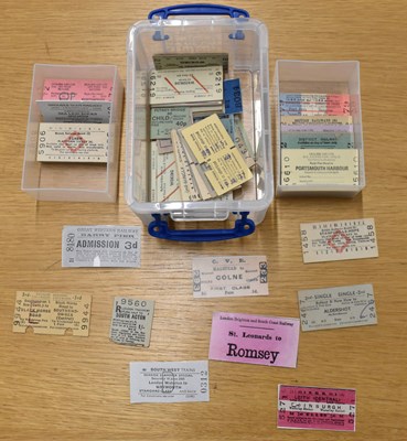 Lot 270 - Six assorted brass railway tokens/tallies and...