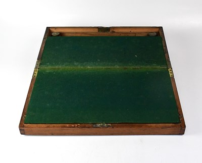 Lot 92 - A mahogany writing slope for restoration, 15 x...