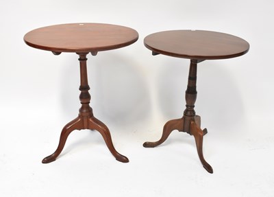 Lot 26 - Two mahogany circular tilt-top occasional...