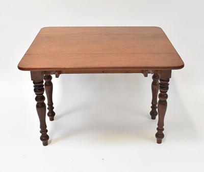 Lot 11 - A Victorian walnut Pembroke table with single...