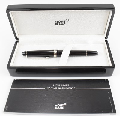 Lot 115 - MONT BLANC; a Meisterstück platinum coated...