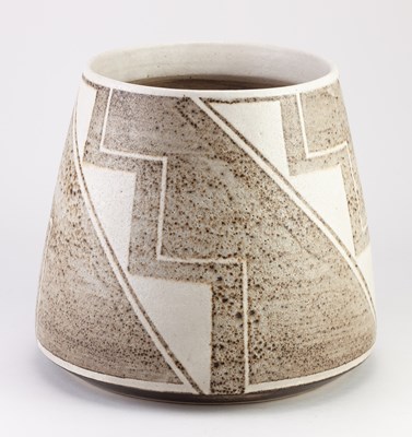 Lot 106 - CHRIS JENKINS (1933-2022); a tapered stoneware...